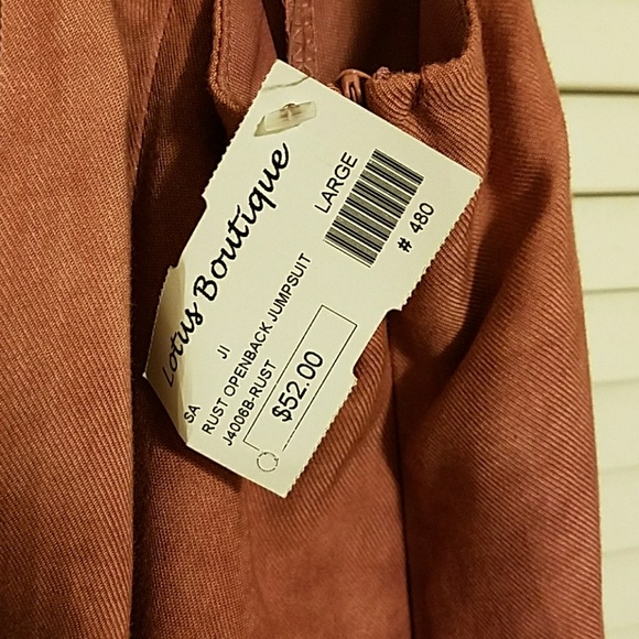 Blush/Rose backless jumpsuit - Picture 3 of 4